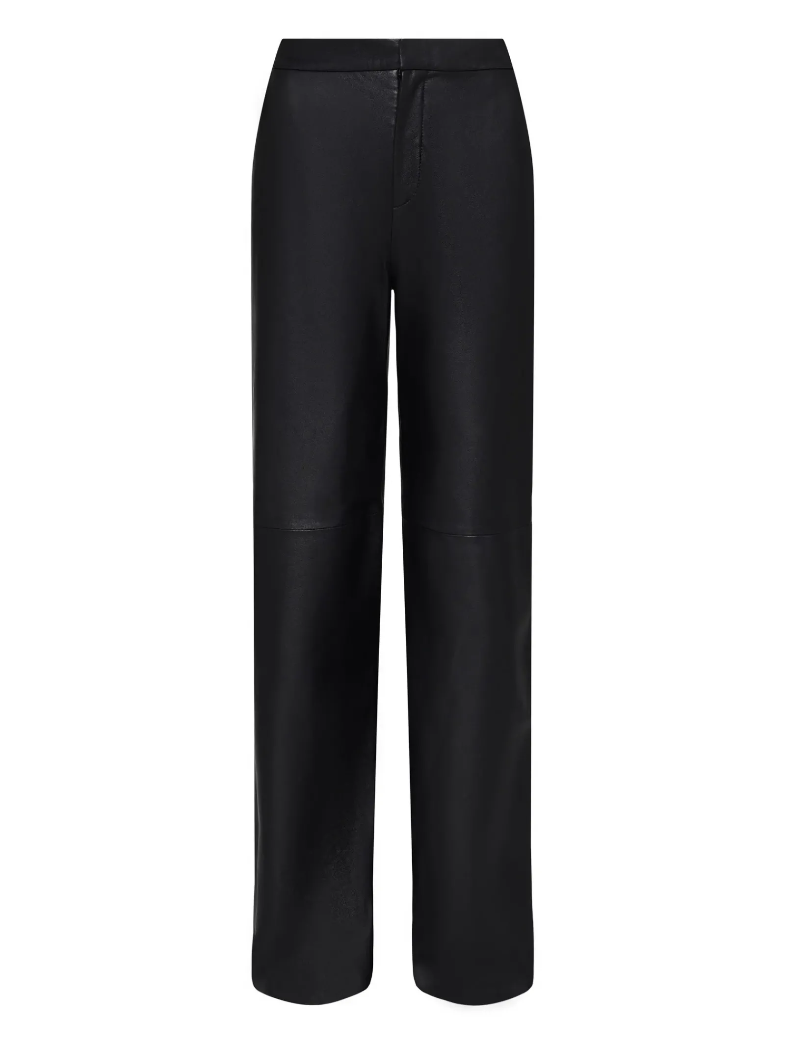 L'AGENCE All Things Black|Leather|Livvy Leather Straight-Leg Trouser Black
