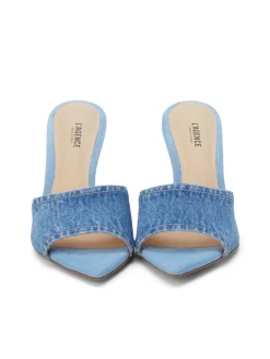 L'AGENCE Back in Stock|Resort Collection|Lolita Open Toe Mule Blue Denim