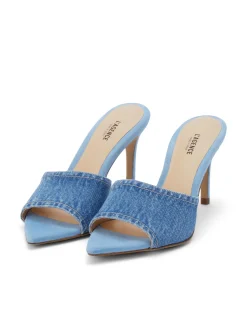 L'AGENCE Back in Stock|Resort Collection|Lolita Open Toe Mule Blue Denim