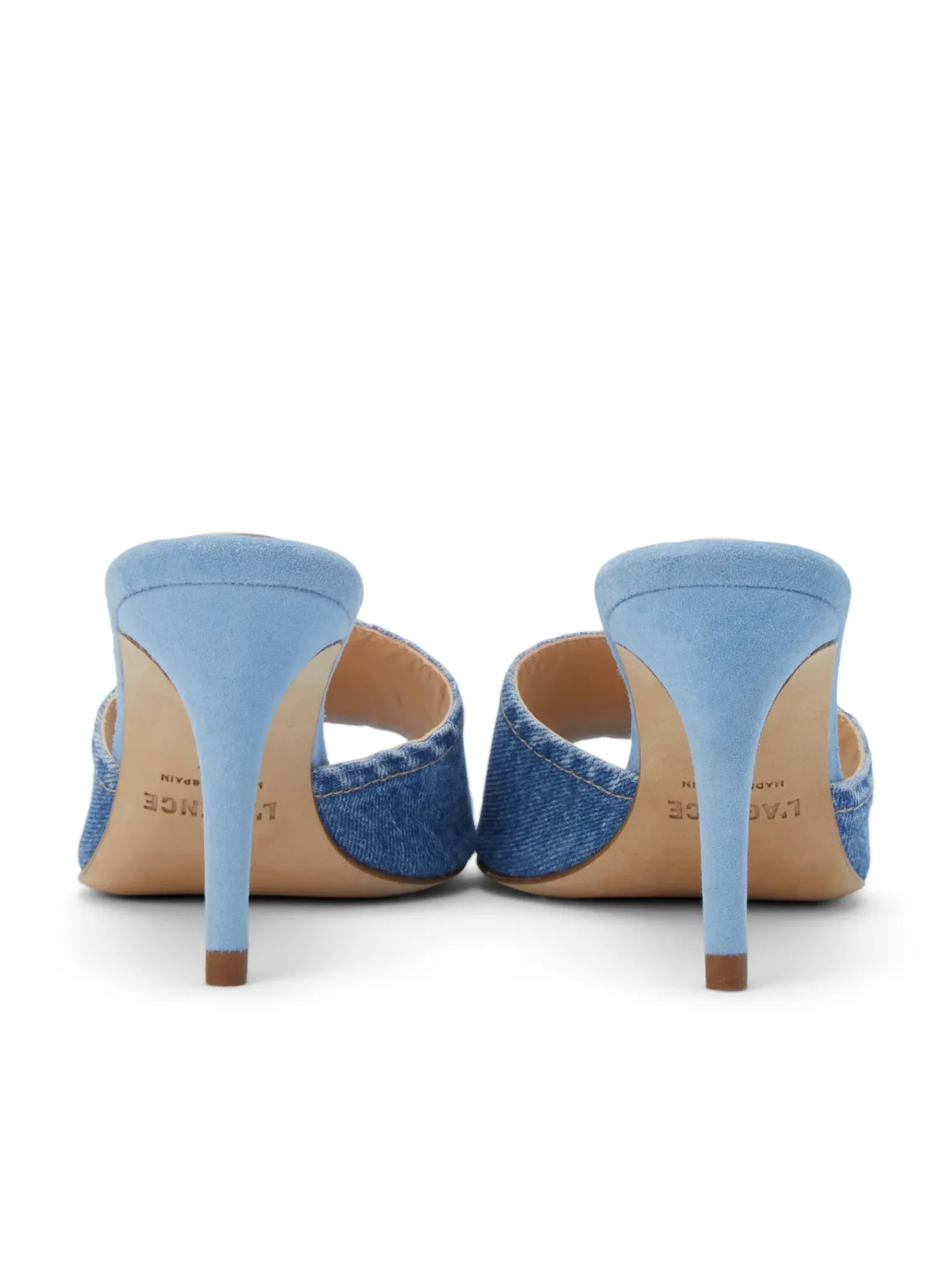 L'AGENCE Back in Stock|Resort Collection|Lolita Open Toe Mule Blue Denim