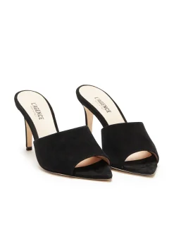 L'AGENCE Mules|Heels & Pumps|Lolita Open Toe Mule Black Suede