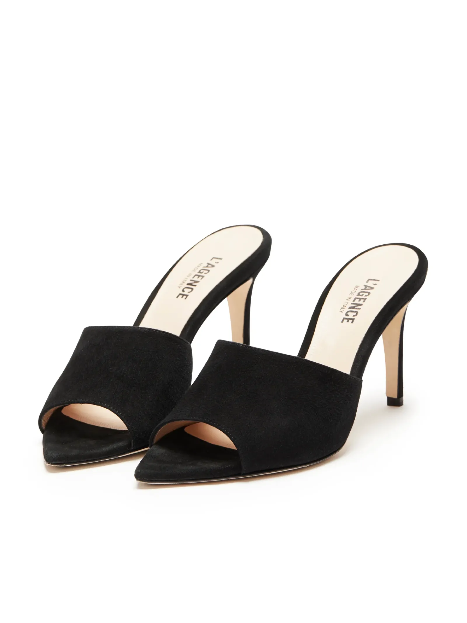 L'AGENCE Mules|Heels & Pumps|Lolita Open Toe Mule Black Suede
