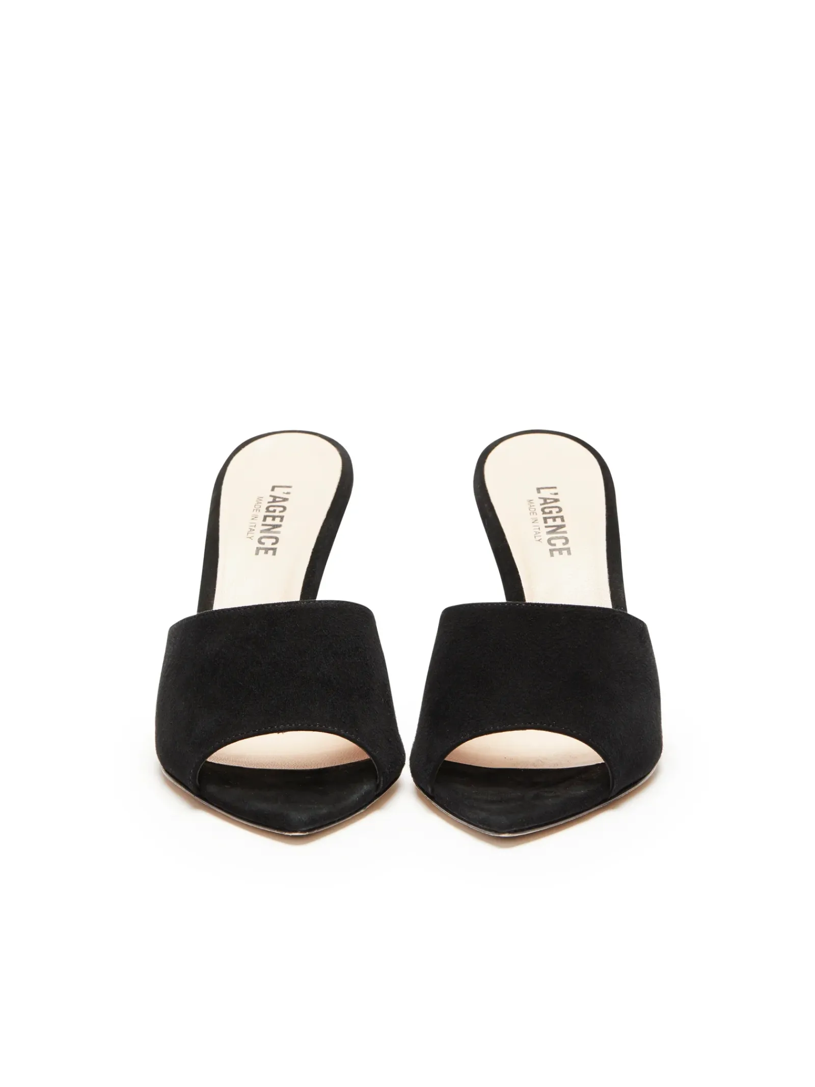L'AGENCE Mules|Heels & Pumps|Lolita Open Toe Mule Black Suede