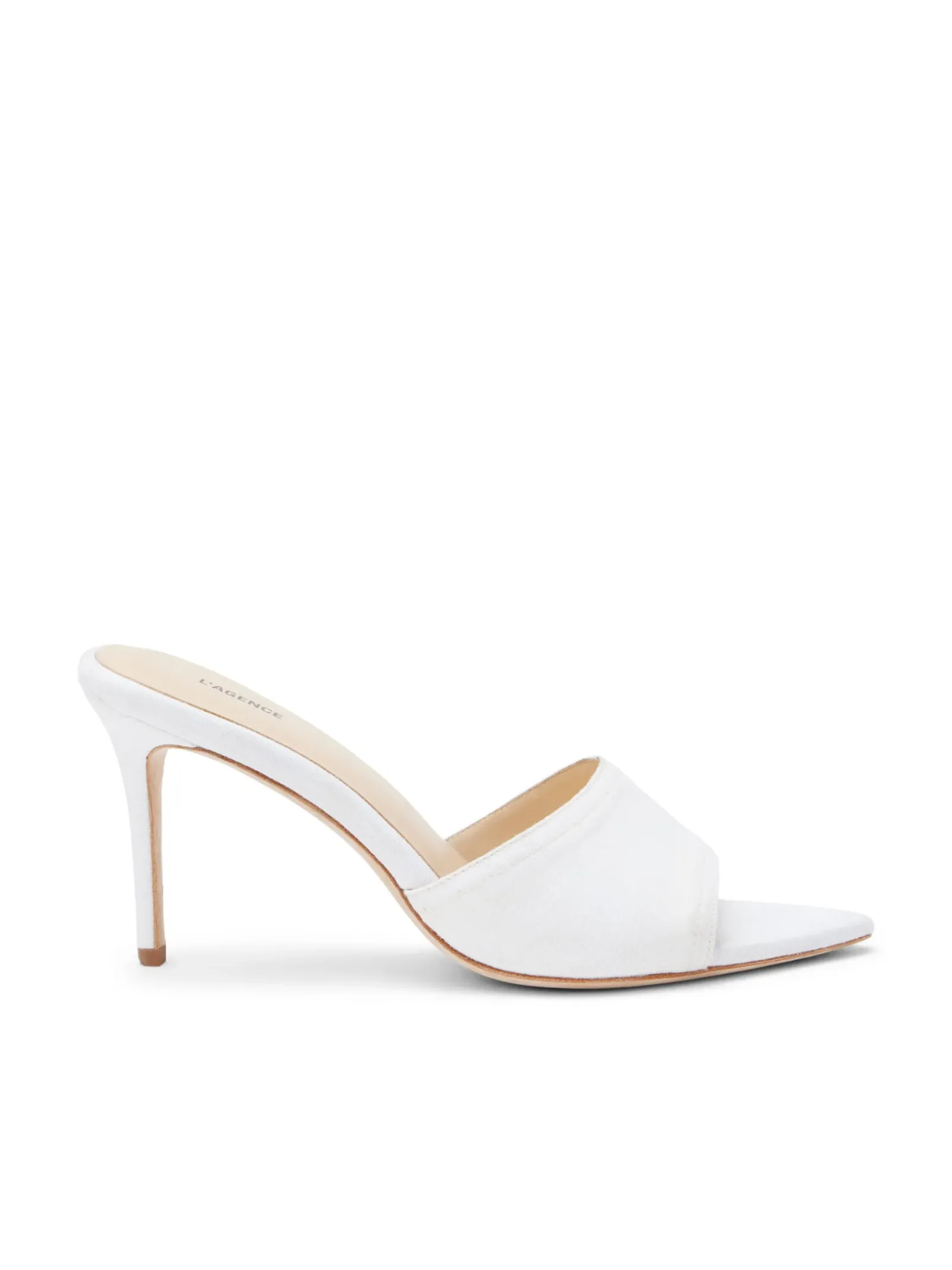 L'AGENCE Nouveau Whites|Resort Collection|Lolita Open Toe Mule White Denim