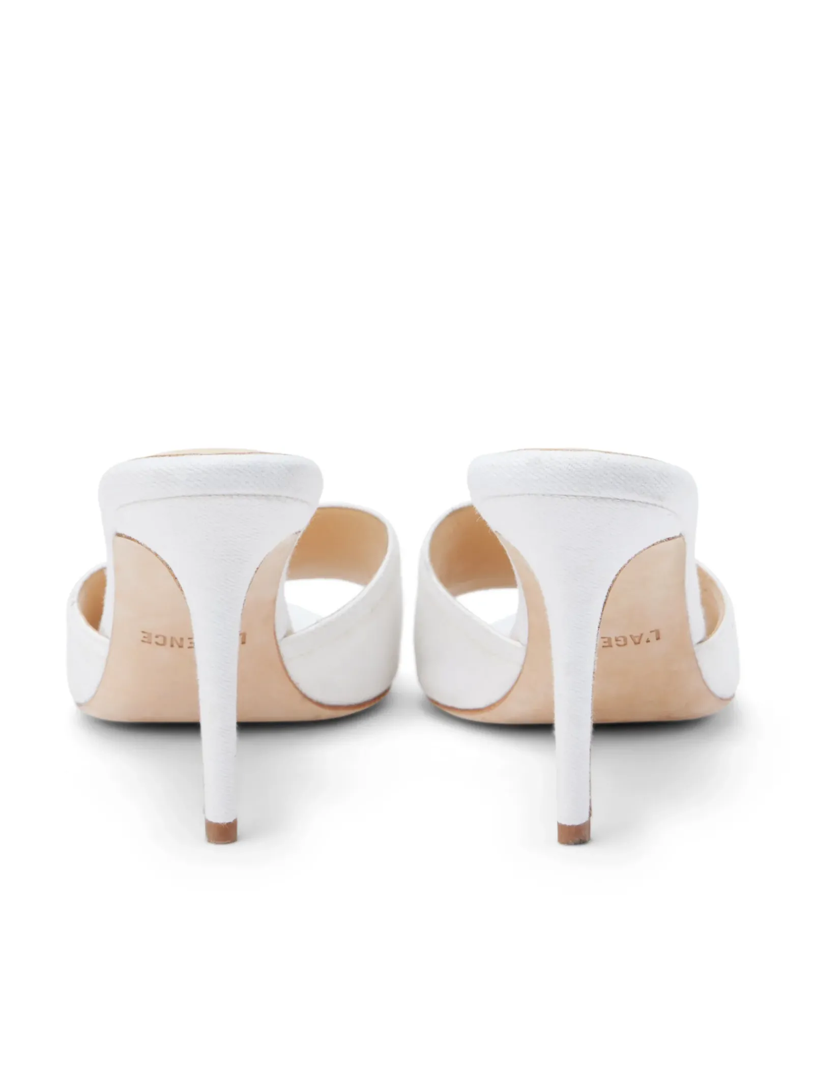 L'AGENCE Nouveau Whites|Resort Collection|Lolita Open Toe Mule White Denim