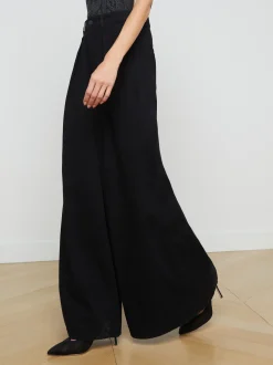 L'AGENCE All Things Black|Wide & Relaxed|Lorenza Jean Noir