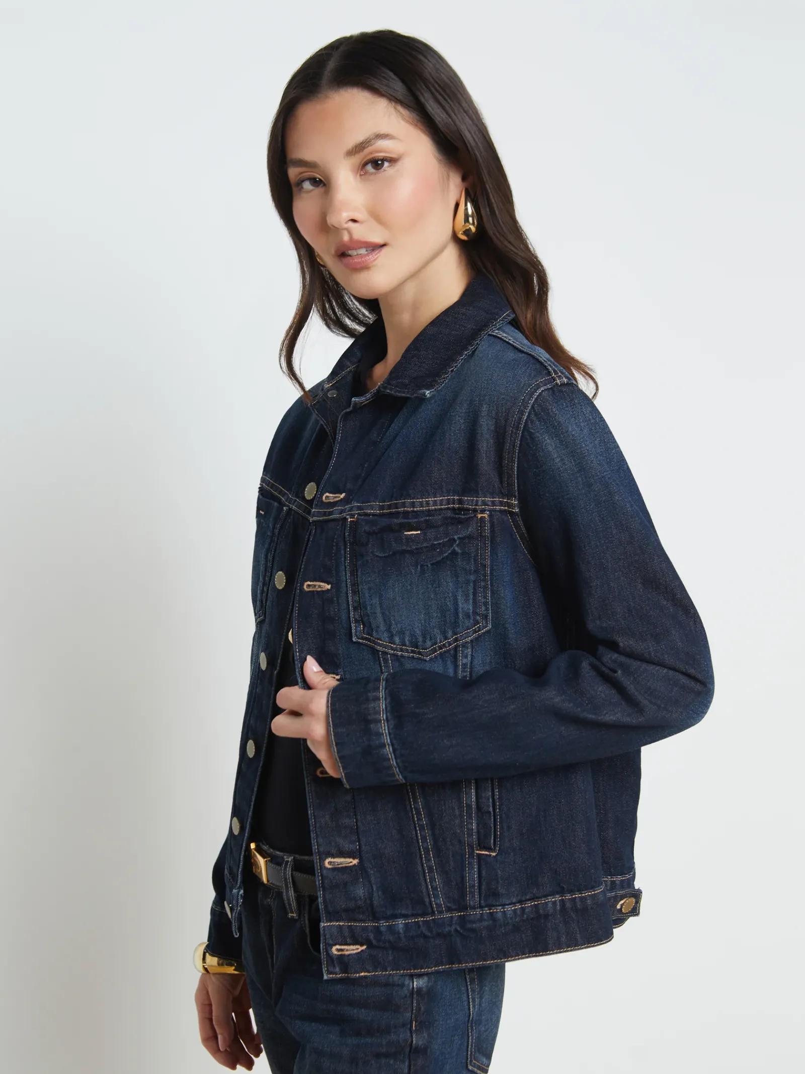 L'AGENCE Denim Jackets|Blazers & Jackets|Mack Oversized Jacket Grainger