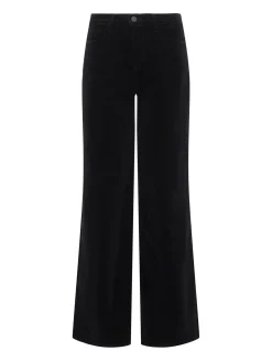 L'AGENCE Wide & Relaxed|Velvet Denim|Maghra Velvet Jean Noir