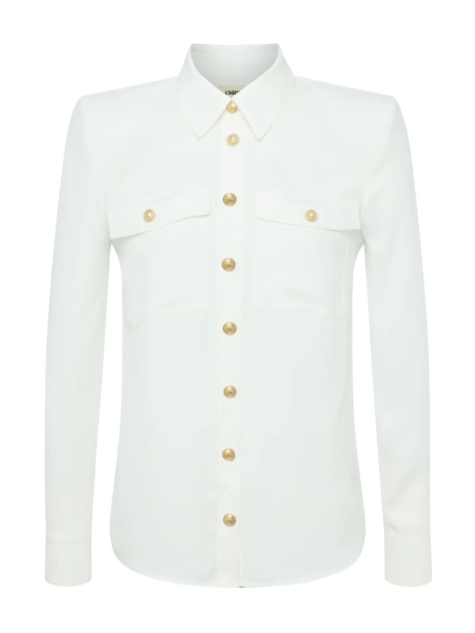 L'AGENCE Spring Collection|Blouses & Tops|Maisy Cargo Pocket Shirt Ivory