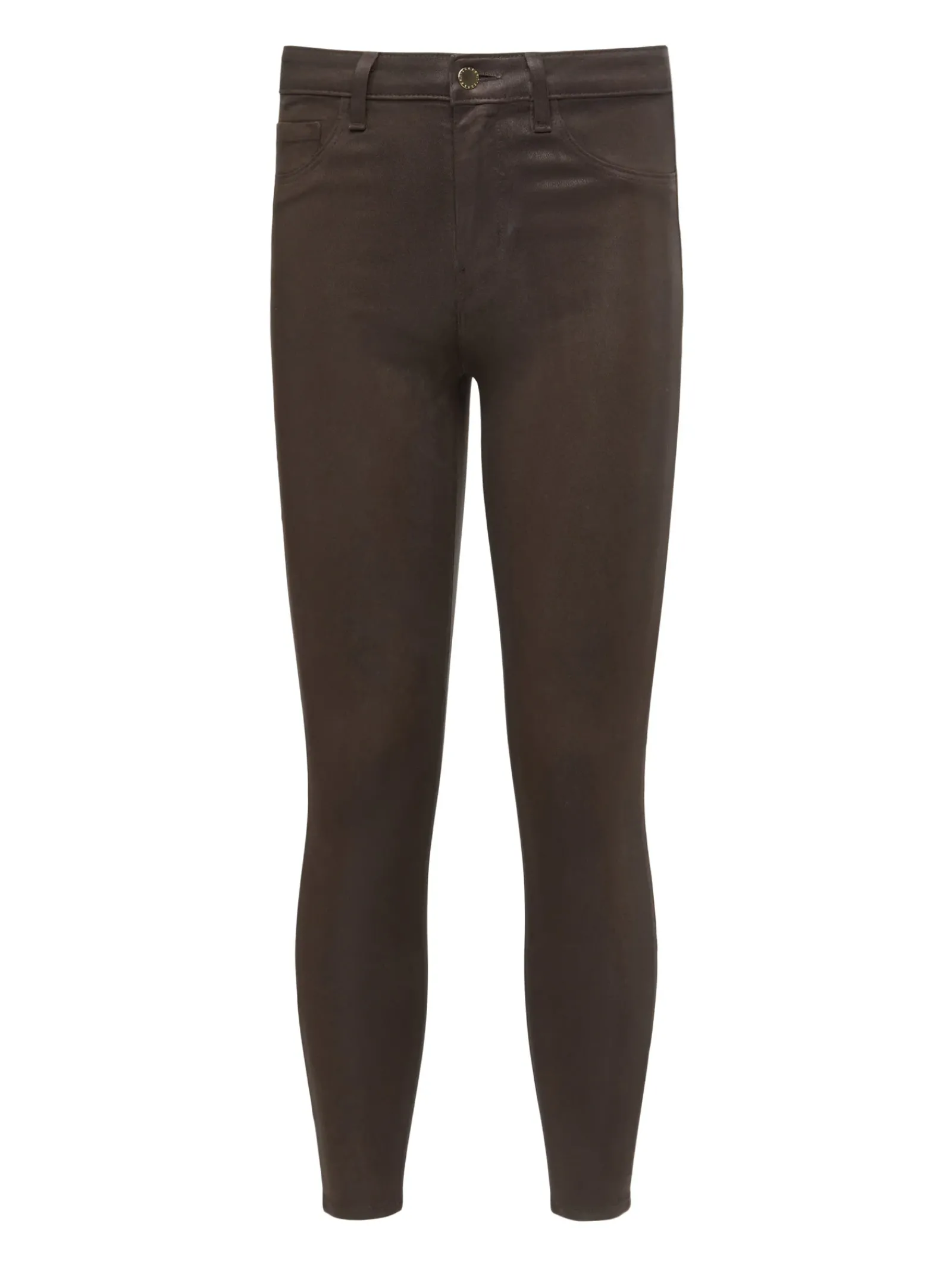 L'AGENCE Skinny|Coated Denim|Margot Coated Skinny Jean Espresso Coated