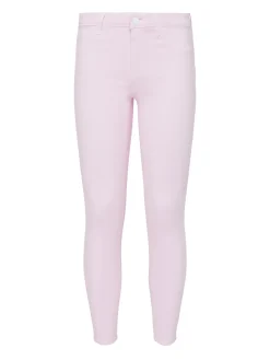 L'AGENCE Spring Collection|Petite|Margot Coated Skinny Jean Lilac Snow/White Contrast Coated