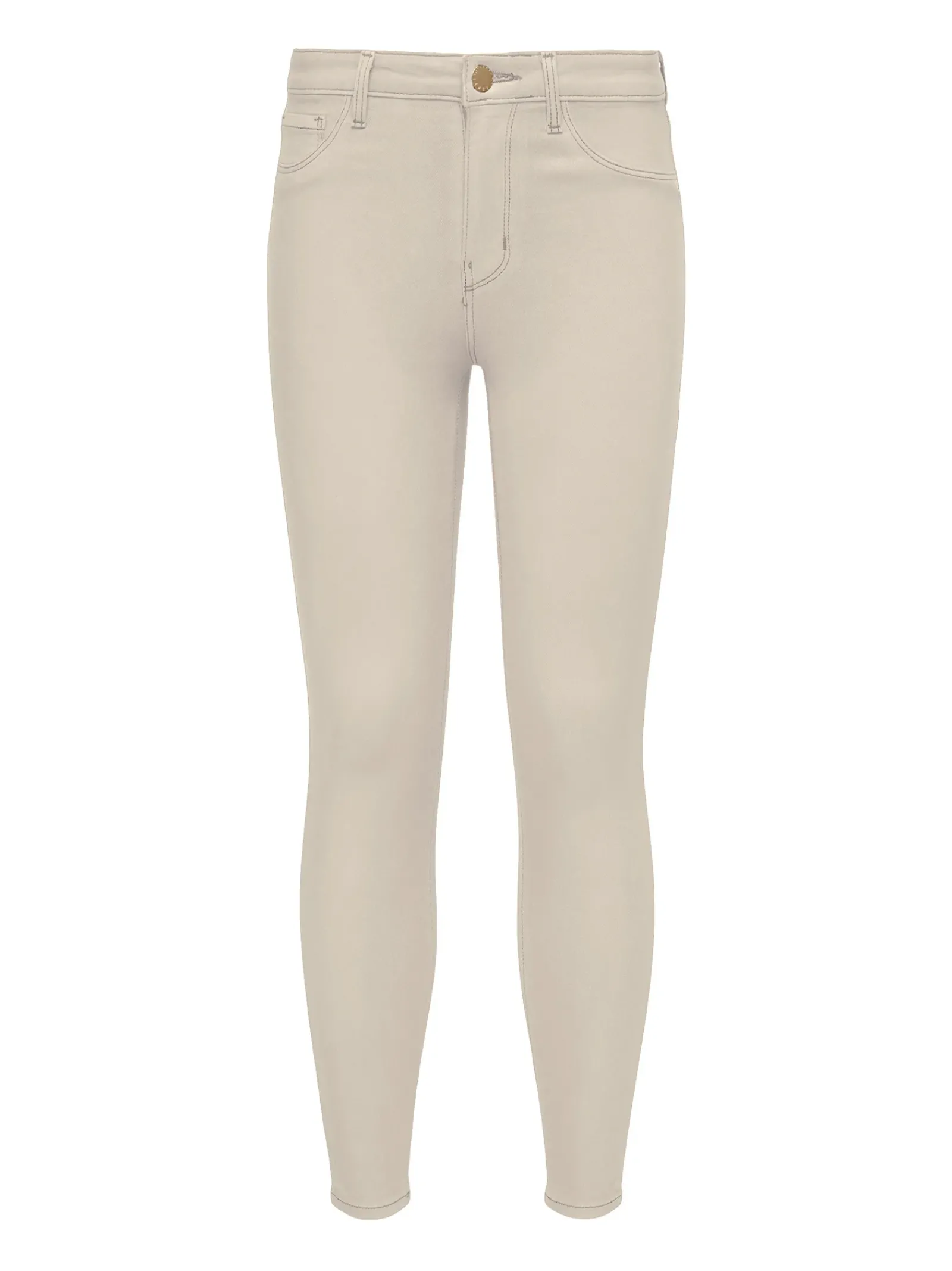 L'AGENCE Petite|Skinny|Margot Coated Skinny Jean Oat/Mothergoose Contrast Coated