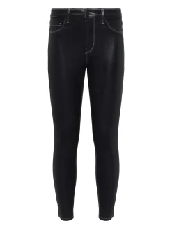 L'AGENCE All Things Black|Petite|Margot Coated Skinny Jean Noir/Natural Contrast Coated