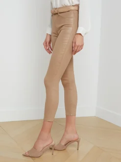 L'AGENCE Petite|Skinny|Margot Coated Skinny Jean Cappuccino Coated