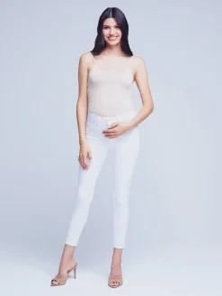 L'AGENCE Nouveau Whites|Online Exclusives|Margot Maternity Jean Blanc