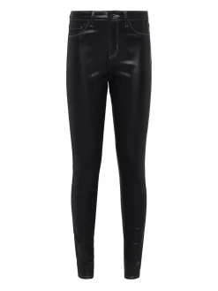 L'AGENCE All Things Black|Skinny|Marguerite Coated Jean Noir/Natural Contrast Coated