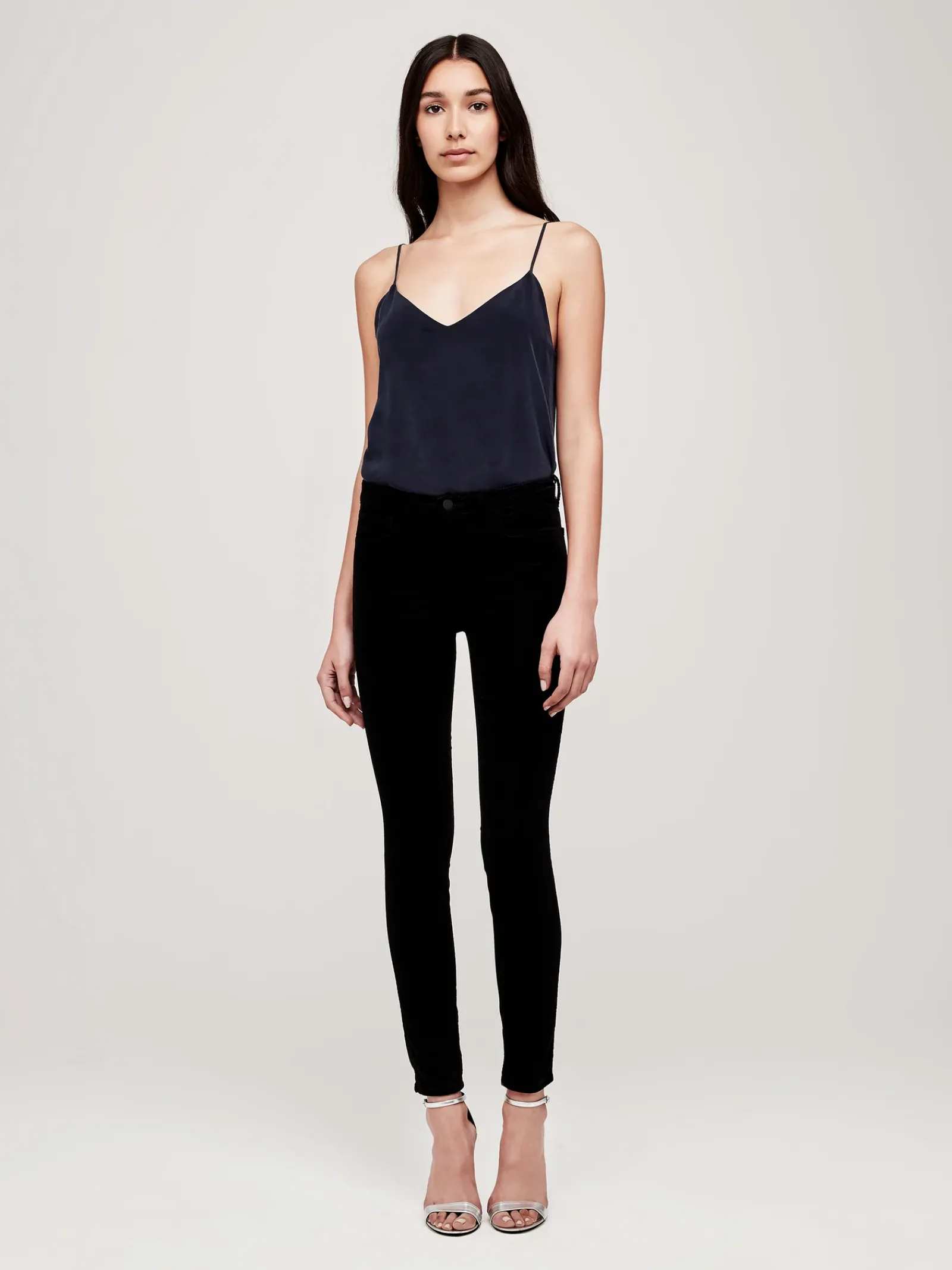 L'AGENCE All Things Black|Marguerite Velvet Jean Noir