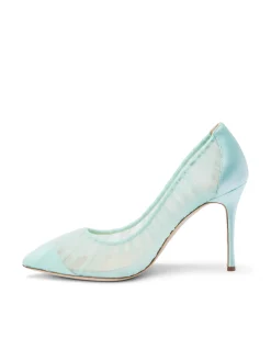 L'AGENCE Resort Collection|Heels & Pumps|Marie Pump Mint Tulle/Satin