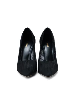 L'AGENCE Resort Collection|Heels & Pumps|Marie Pump Black Tulle/Satin