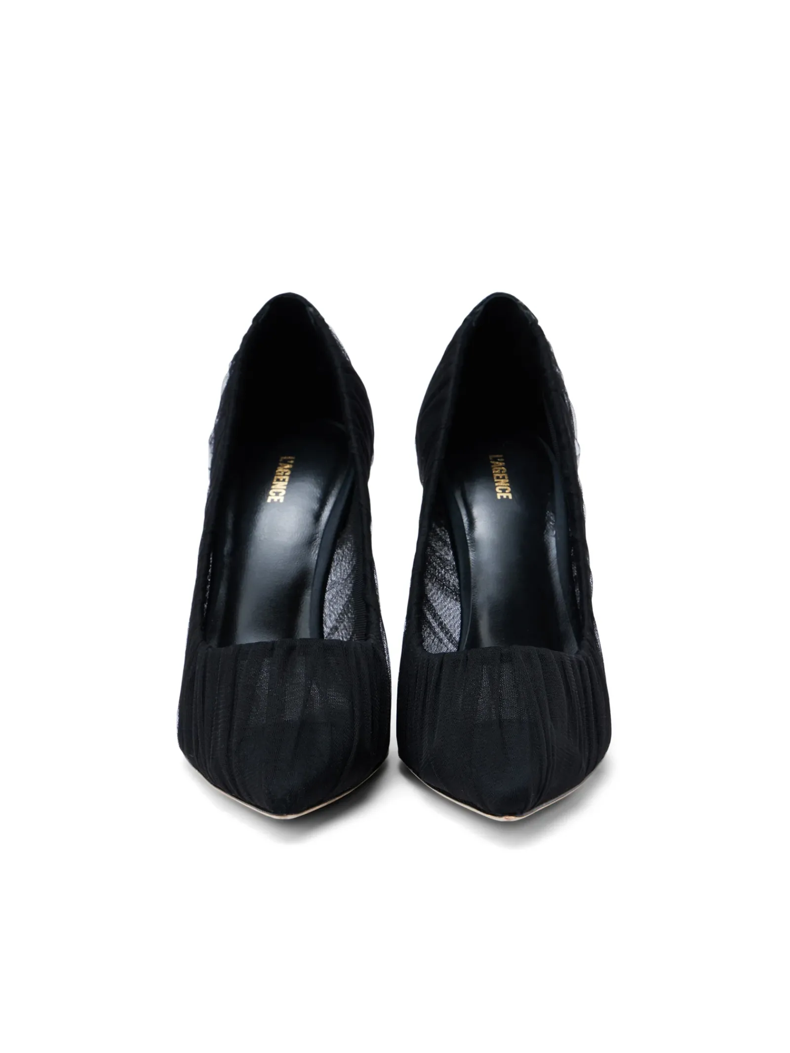L'AGENCE Resort Collection|Heels & Pumps|Marie Pump Black Tulle/Satin