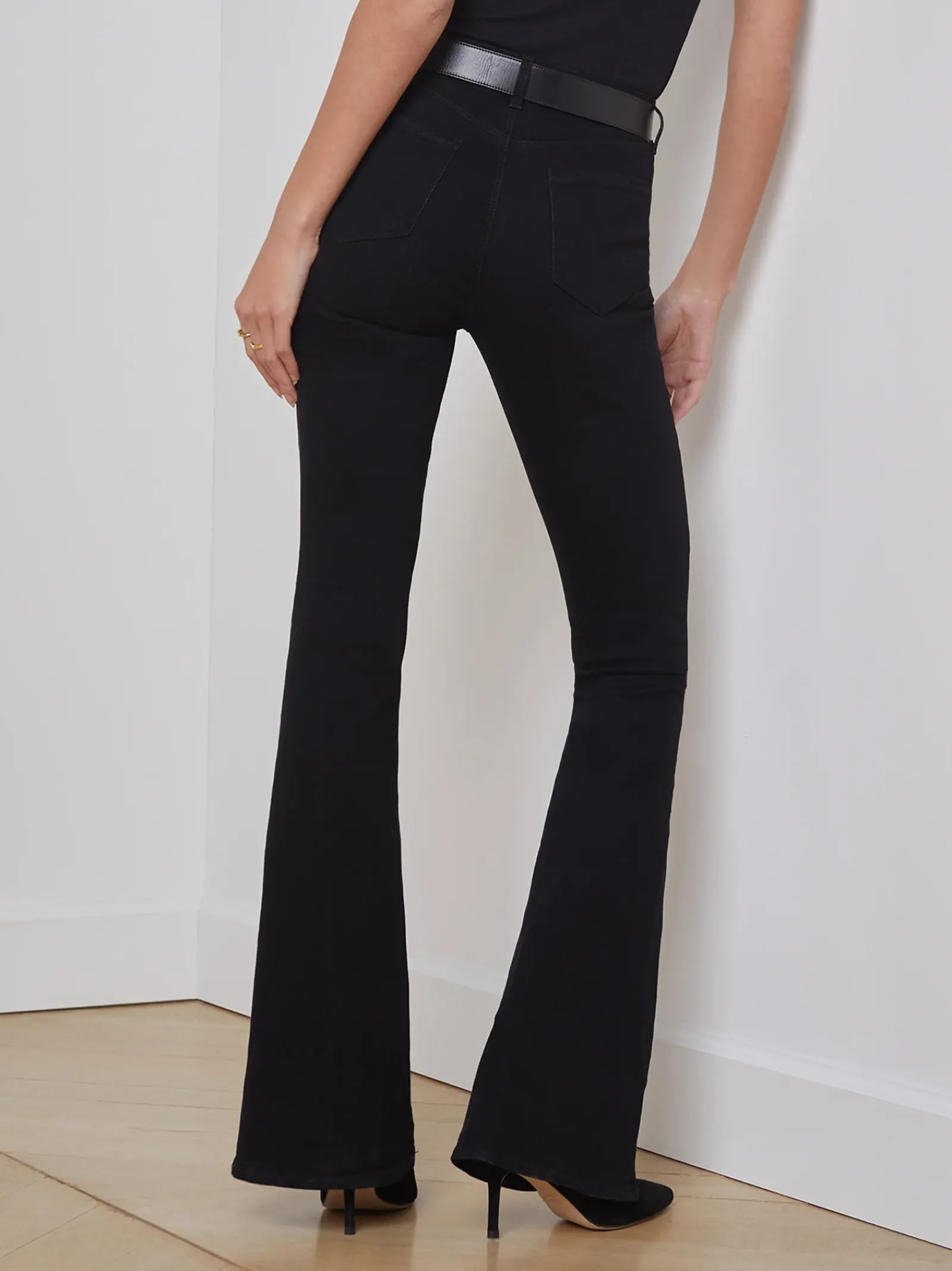 L'AGENCE All Things Black|Flare & Bootcut|Marty Flare Jean Jet