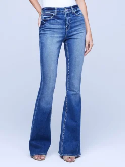 L'AGENCE Flare & Bootcut|Aged Denim|Marty Flare Jean Cambridge