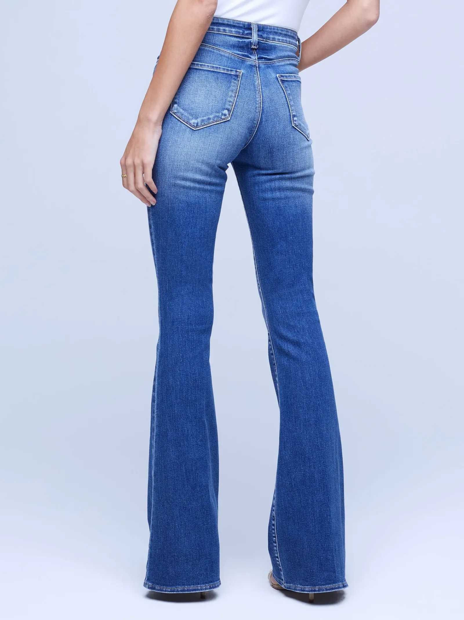 L'AGENCE Flare & Bootcut|Aged Denim|Marty Flare Jean Cambridge