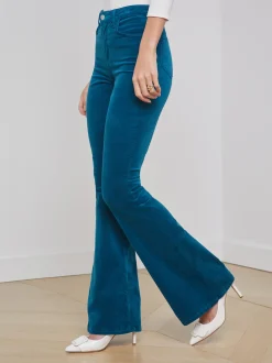 L'AGENCE Online Exclusives|Flare & Bootcut|Marty Velvet Jean Deep Lagoon