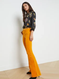 L'AGENCE Flare & Bootcut|Velvet Denim|Marty Velvet Jean Citrine