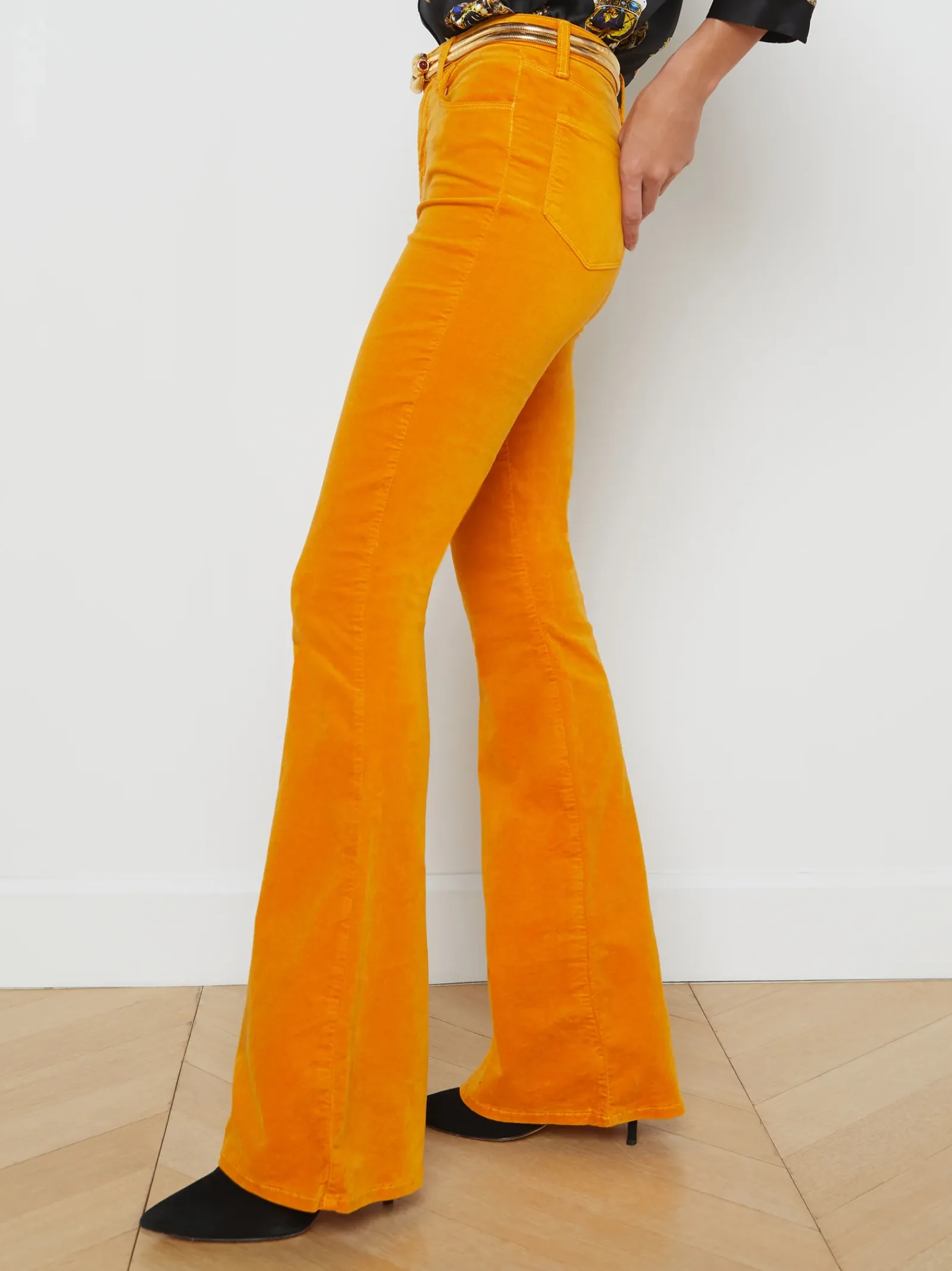 L'AGENCE Flare & Bootcut|Velvet Denim|Marty Velvet Jean Citrine