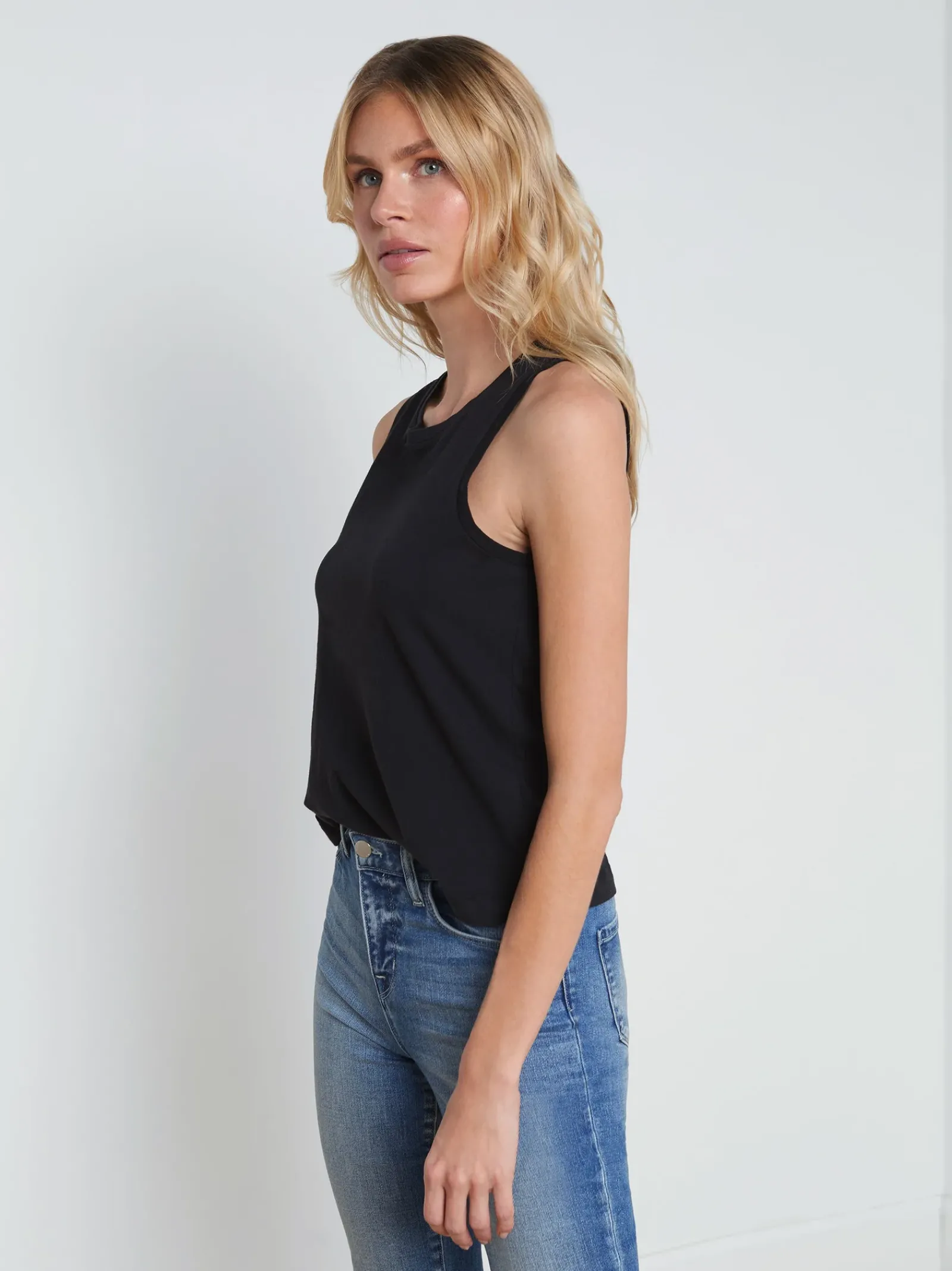 L'AGENCE All Things Black|Spring Collection|Mikaela Cotton Tank Black