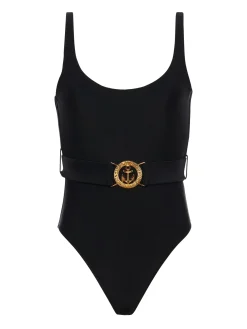 L'AGENCE Spring '24 Catalog|Spring Collection|Mila Belted One-Piece Swimsuit Black
