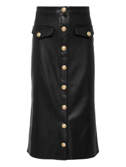 L'AGENCE All Things Black|Back in Stock|Milann Faux Leather Skirt Black