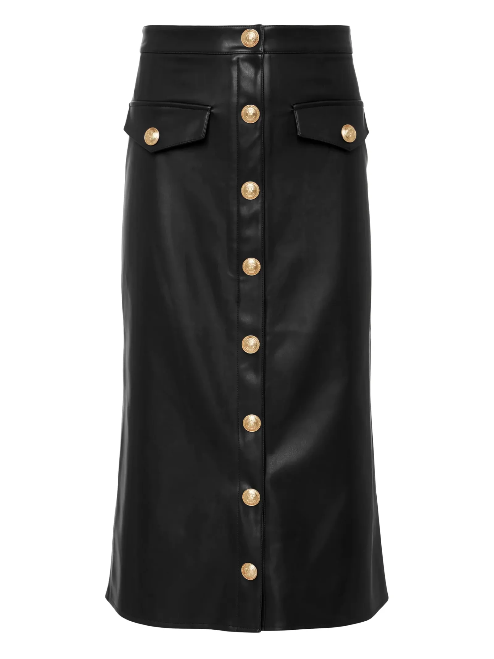 L'AGENCE All Things Black|Back in Stock|Milann Faux Leather Skirt Black
