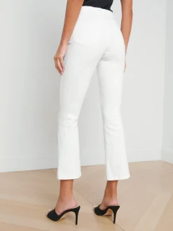 L'AGENCE Spring '24 Catalog|Petite|Mira Cropped Micro Boot Jean Blanc