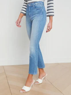 L'AGENCE Flare & Bootcut|Aged Denim|Mira Cropped Micro Boot Jean Cowan