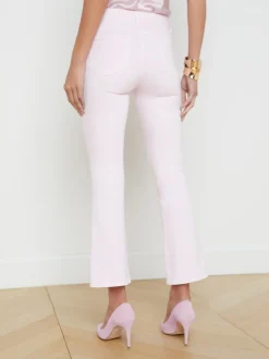 L'AGENCE Spring '24 Catalog|Petite|Mira Cropped Micro Boot Jean Lilac Snow