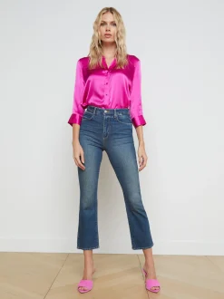 L'AGENCE Flare & Bootcut|Best Sellers|Mira Cropped Micro Boot Jean Woodbridge