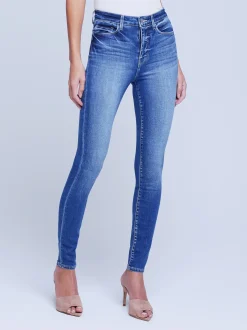 L'AGENCE Skinny|Aged Denim|Monique Skinny Jean Cambridge