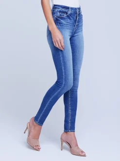 L'AGENCE Skinny|Aged Denim|Monique Skinny Jean Cambridge