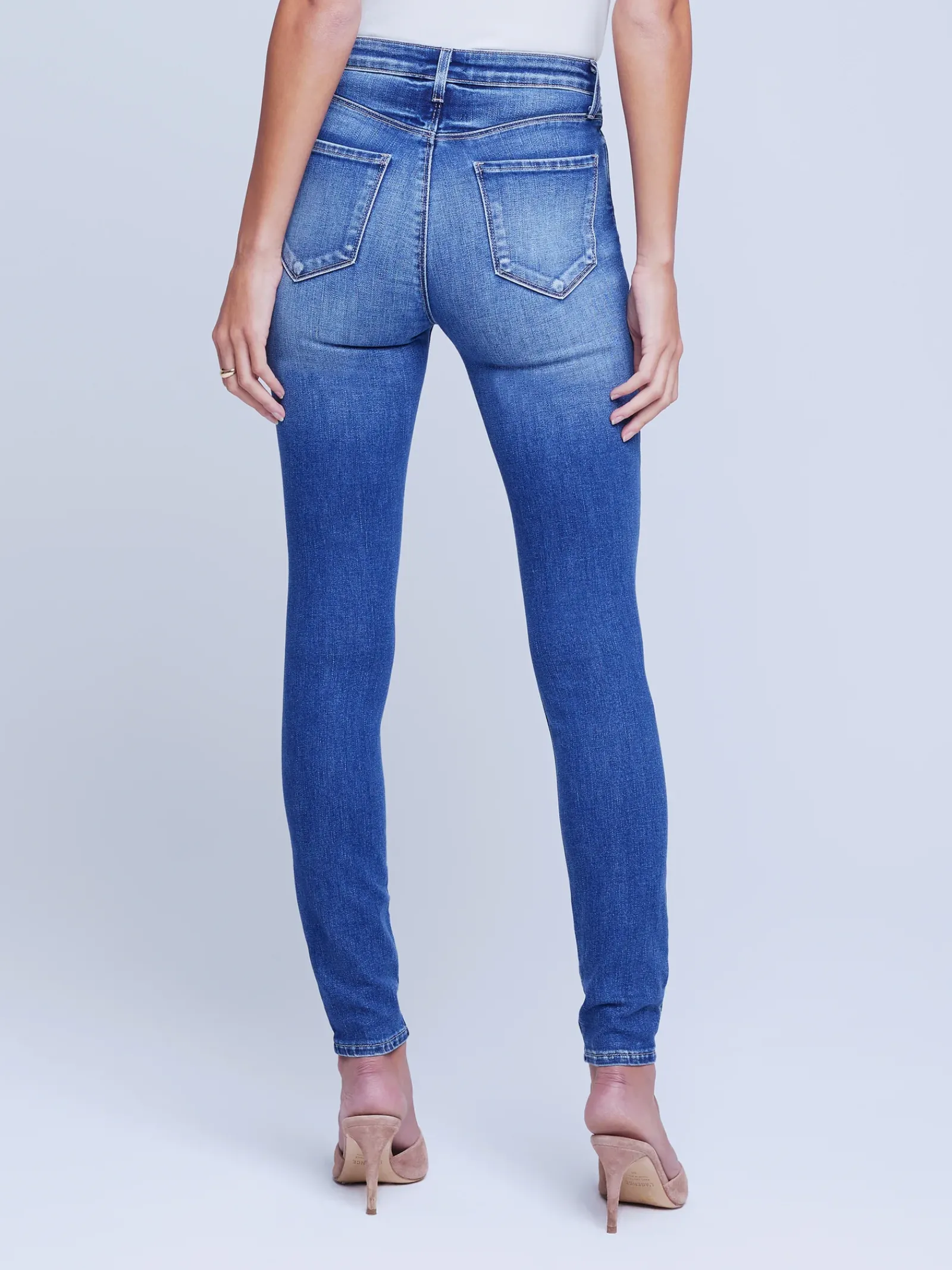 L'AGENCE Skinny|Aged Denim|Monique Skinny Jean Cambridge