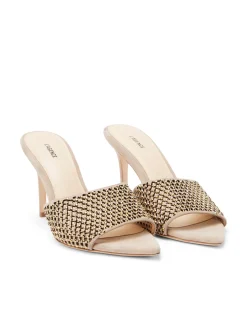 L'AGENCE Resort Collection|Mules|Narcise Open Toe Mule Macaroon Suede