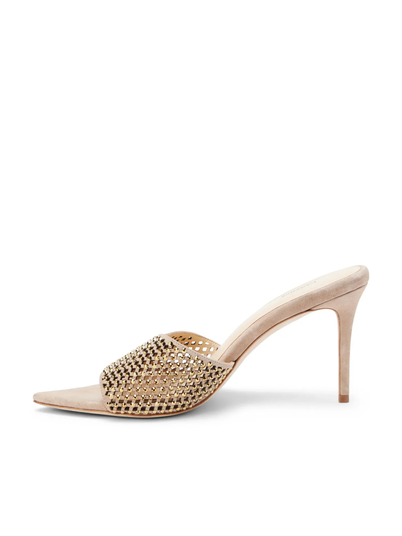 L'AGENCE Resort Collection|Mules|Narcise Open Toe Mule Macaroon Suede