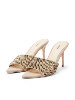L'AGENCE Resort Collection|Mules|Narcise Open Toe Mule Macaroon Suede