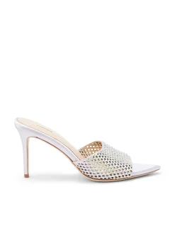L'AGENCE Resort Collection|Mules|Narcise Open Toe Mule Lilac Satin