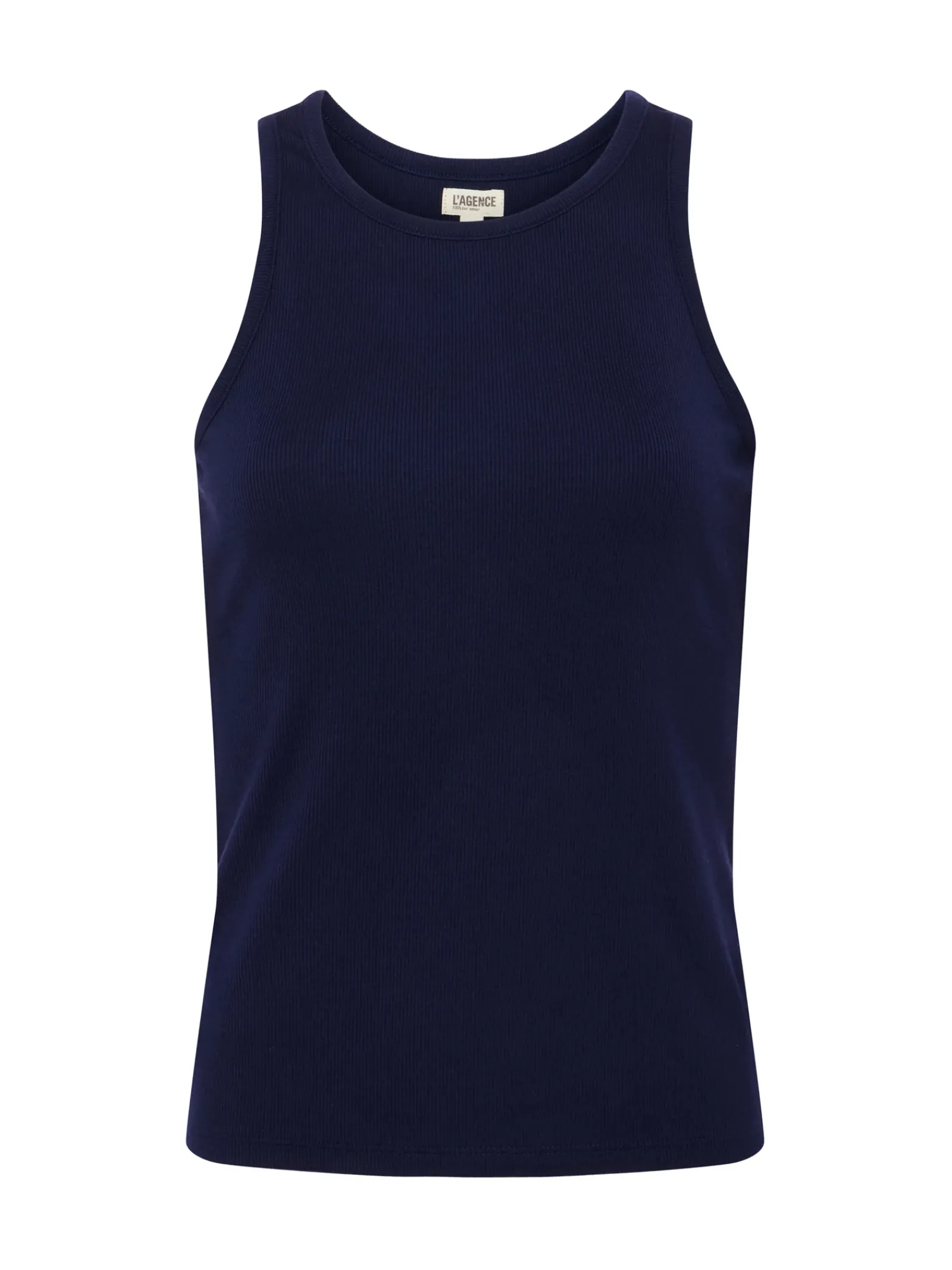 L'AGENCE Spring Collection|Camisoles & Tanks|Nia Ribbed Tank Deep Midnight