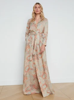 L'AGENCE Sets|Spring Collection|Nina Silk Blouse Multi Soft Pastel Vintage Floral