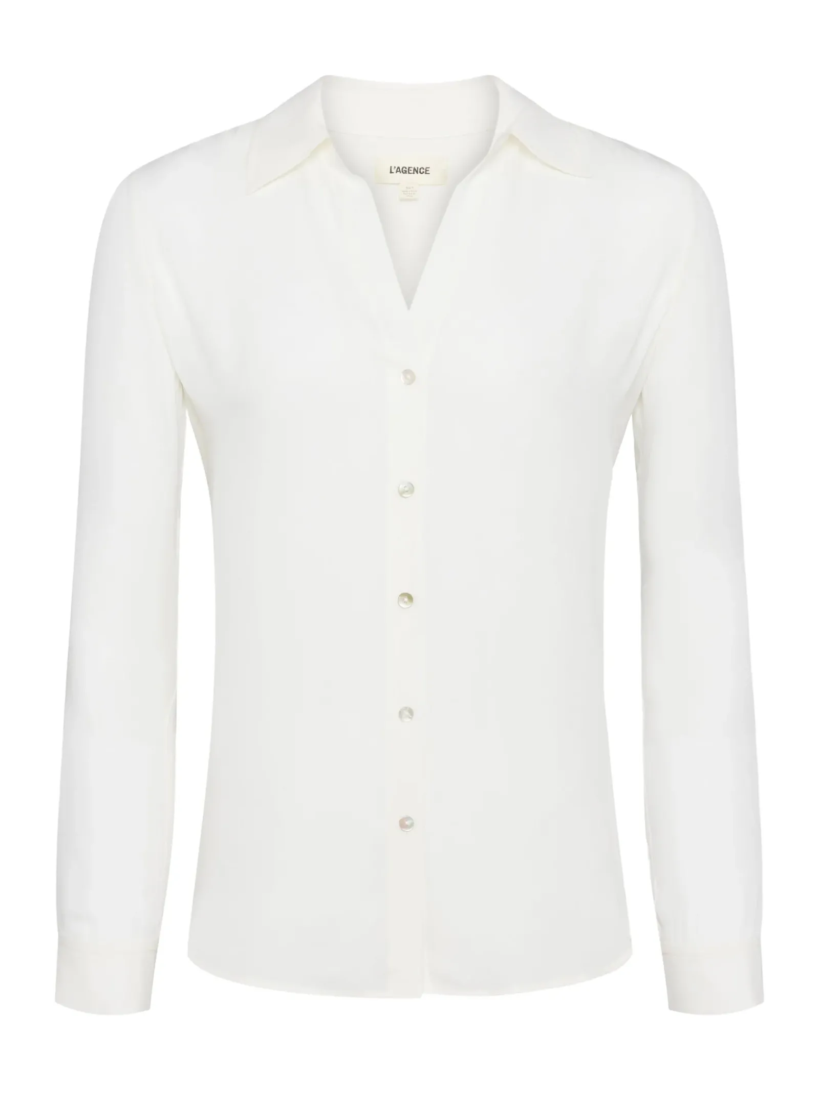 L'AGENCE Nouveau Whites|Essentials|Nina Silk Blouse Ivory