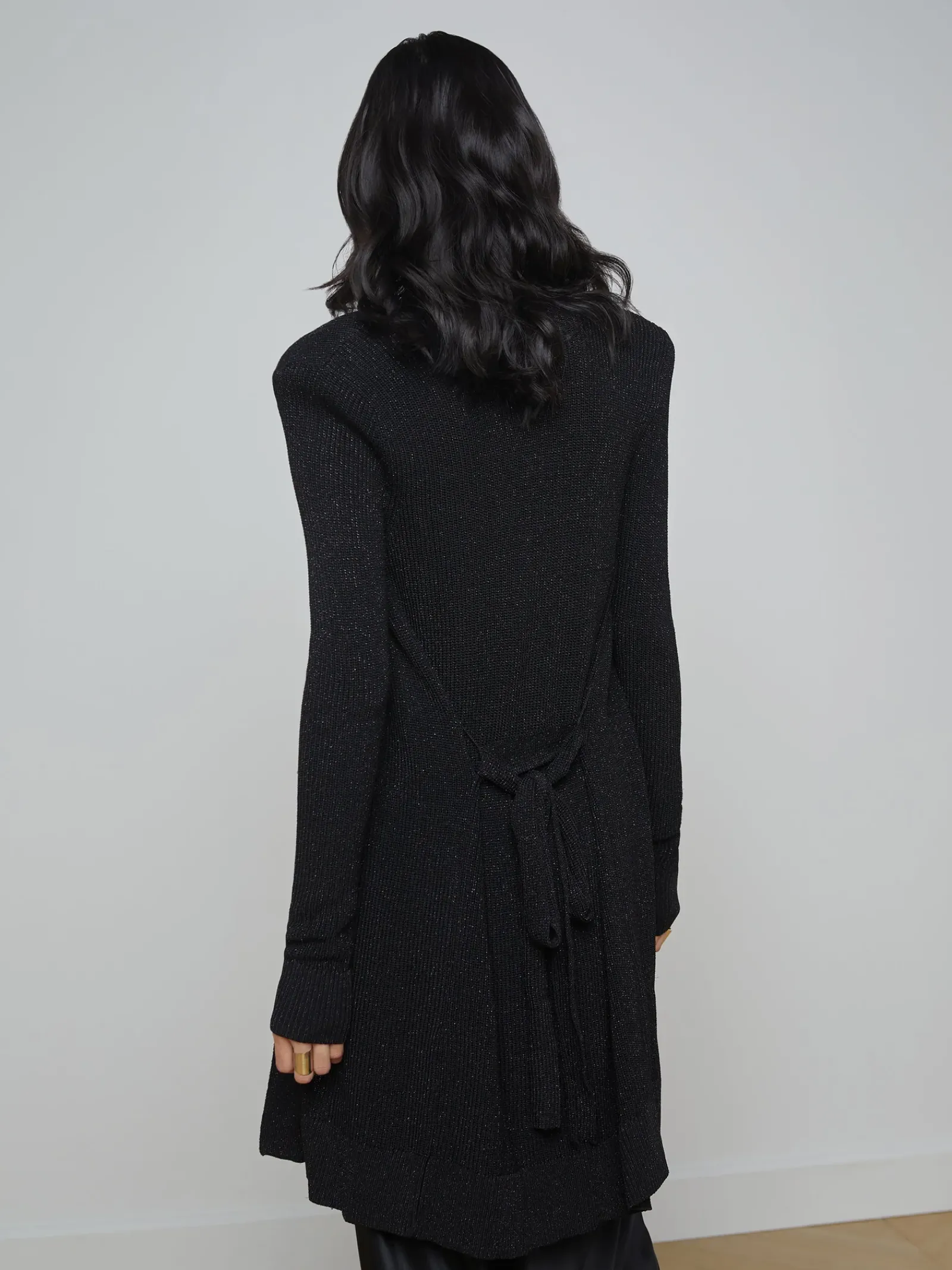 L'AGENCE All Things Black|Back in Stock|Noe Double-Breasted Cardigan Black