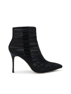 L'AGENCE Resort Collection|Boots & Booties|Noemie Bootie Black Tulle/Satin
